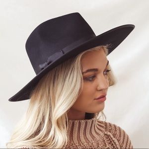 Lack Of Color Rancher Black Wool Fedora Hat